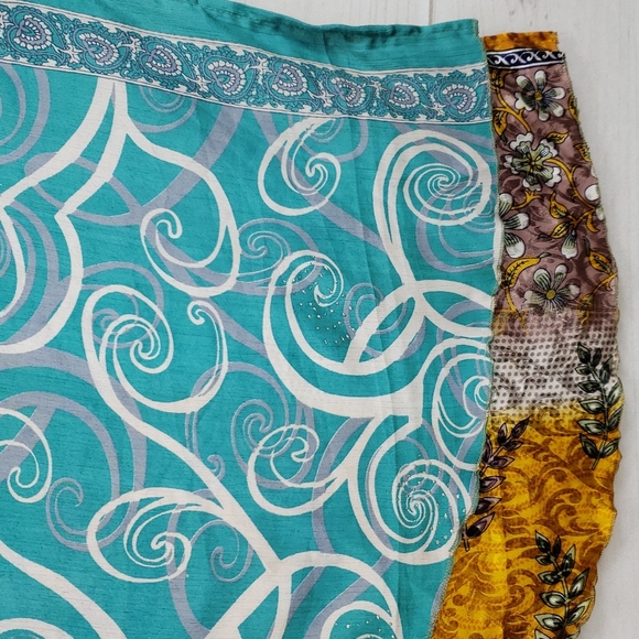Darn Good Yarn Sari Silk Wrap Skirt Tea Goddess - Picture 8 of 16
